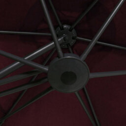Berkfield Outdoor Parasol With Steel Pole 300 Cm Bordeaux Red - thumbnail 6