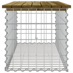 Berkfield Garden Bench Gabion Design 103X44X42 Cm Impregnated Wood Pine - thumbnail 4