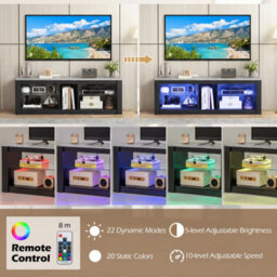 Modern Entertainment Center Led Gaming Tv Console Table - thumbnail 5