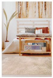 The Rugs Soft Washable Collection Plain Design Shaggy Rug In Beige  Sa-02 - thumbnail 3