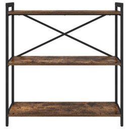 Berkfield Modern Bookcase Smoked Oak 80 X 30 X 83 Cm Engineered Wood - thumbnail 5