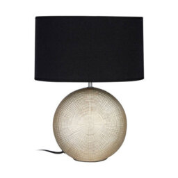 Orsina Table Lamp, Frosted Glass Base With Textured Wave Pattern, Soft White Shade For Gentle Ambient Lighting,