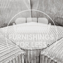 Furnishings For Less UK Bishop Silver U Shaped Soft Fabric Jumbo Cord Detachable 5 Seater Large Sofa - thumbnail 2