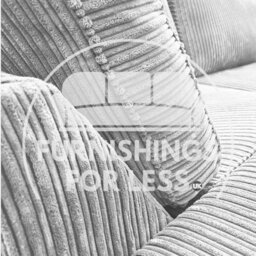Furnishings For Less UK Bishop Silver U Shaped Soft Fabric Jumbo Cord Detachable 5 Seater Large Sofa - thumbnail 4