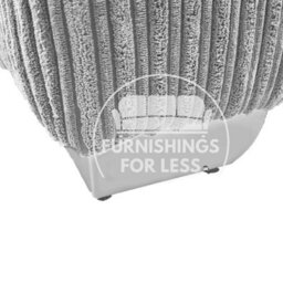 Furnishings For Less UK Bishop Silver U Shaped Soft Fabric Jumbo Cord Detachable 5 Seater Large Sofa - thumbnail 6