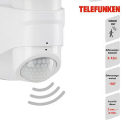 Telefunken White Dual Head Led Outdoor Wall Light Motion Sensor - thumbnail 4