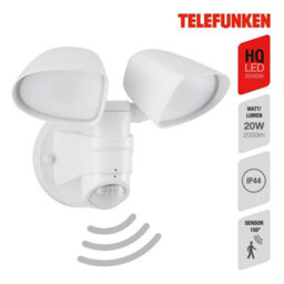 Telefunken White Dual Head Led Outdoor Wall Light Motion Sensor - thumbnail 3