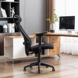 Hnnhome Black Recline Ergonomic Mesh Office Chair With Lumbar Support And Headrest - thumbnail 7