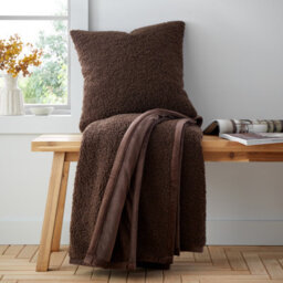 Catherine Lansfield So Soft Velvet Boucle 130X170 Cm Blanket Throw Chocolate - thumbnail 4