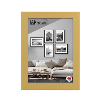 "AK Frames 11X8.5"" Mustard Yellow Poster Frame - Modern Picture Frame For Wall Art, Prints And Photos - Durable And Stylish Display Frame" - image 1