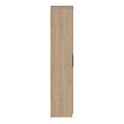 Wyld Haus Budapest Shoe Cabinet Natural Oak Effect With Black Fronts 4 Doors 1 Drawer - thumbnail 5