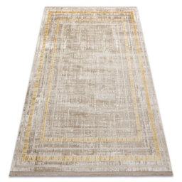 RugsX Modern Carpet Duke 51523 Beige / Gold - Frame, Structured, Very Soft,   200X290 Cm - thumbnail 1