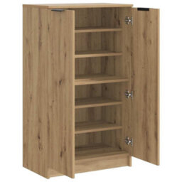 Walplus Shoe Cabinet Artisian Oak 59X35X100.5 Cm Engineered Wood - thumbnail 4