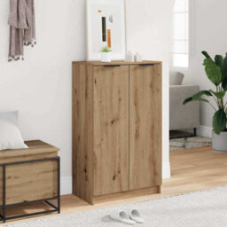 Walplus Shoe Cabinet Artisian Oak 59X35X100.5 Cm Engineered Wood