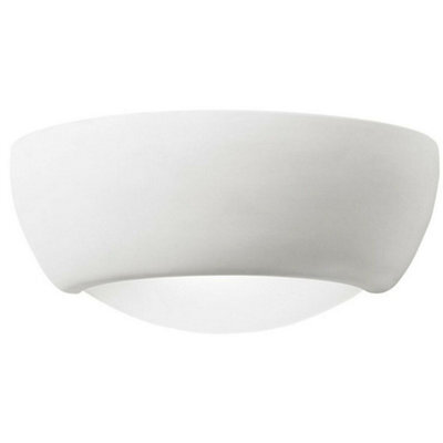 Dimmable Led Wall Light Unglazed Ceramic Semi Dome Lounge Lamp Lighting Fitting - image 1