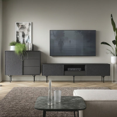 Raven I Living Room Furniture Set Modern Storage With Tv Stand And Chest Of Drawers Contemporary Design - image 1