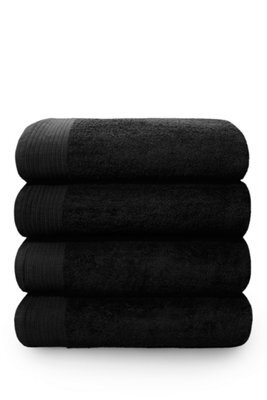 Rapport Home Chatsworth Pure Cotton Super Sheet Towel Black