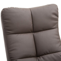 Homcom Recliner Chair And Footstool Pu Leather Wooden Base Brown - thumbnail 8
