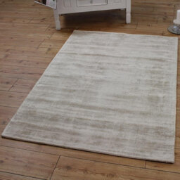 White Handmade , Luxurious , Modern , Plain Easy To Clean Viscose Rug For Living Room, Bedroom - 66 X 240 (Runner) - thumbnail 2