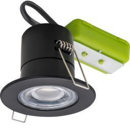 Luceco Matt Black Fixed Led Fire-Rated Cool White Downlight Ip65, Pack Of 6 - thumbnail 8