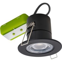 Luceco Matt Black Fixed Led Fire-Rated Cool White Downlight Ip65, Pack Of 6 - thumbnail 2