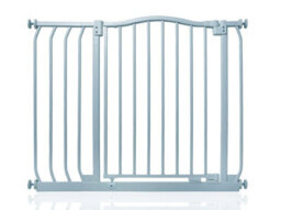 Safetots Curved Top Safety Gate, 89Cm - 98Cm, Matt Grey, Pressure Fit Stair Gate