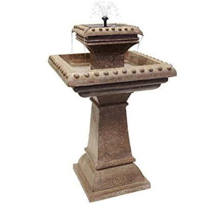 Primrose Pizzaro Solar Bird Bath Water Feature With Lights 80Cm - image 1