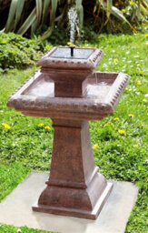 Primrose Pizzaro Solar Bird Bath Water Feature With Lights 80Cm - thumbnail 2