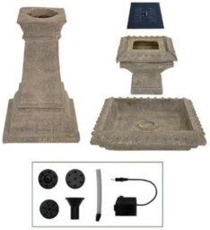 Primrose Pizzaro Solar Bird Bath Water Feature With Lights 80Cm - thumbnail 6