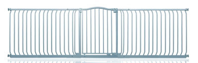 Safetots Curved Top Safety Gate, 271Cm - 280Cm, Matt Grey, Pressure Fit Stair Gate - image 1