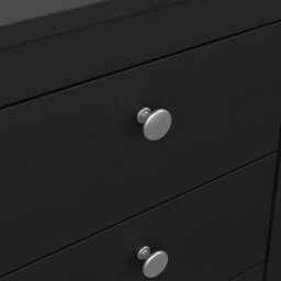 Furniture To Go Madrid Bedside Table 3 Drawers In Matt Black - thumbnail 8
