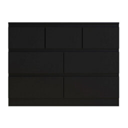 Fwstyle 7 Drawer Black Chest Of Drawers Merchant Chest Scratch Resistant Bedroom Furniture - thumbnail 8