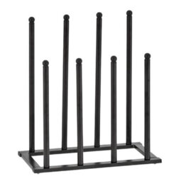 Welly Boot Rack - Metal Boot Organizer For Tall & Short Boots - Space Saving Design (Black- 4 Pair Rack) - thumbnail 1