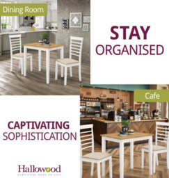 Hallowood Furniture Ledbury Small Dining Table In White Painted And Light Oak Finish - thumbnail 6