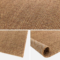 Sweeek - Jute-Effect Indoor/outdoor Rug In Caramel Oliver 170X120X1 Cm - thumbnail 3