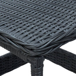 Berkfield Garden Table Dark Grey 45X45X46.5 Cm Poly Rattan - thumbnail 4