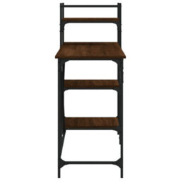 Berkfield Computer Desk With Shelves Brown Oak 120X47X109 Cm - thumbnail 5