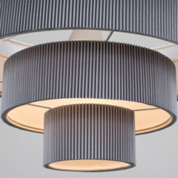 Valuelights Nevada Modern 4 Tier Dark Grey Fabric Ceiling Light Shade (D)40.5Cm - thumbnail 5