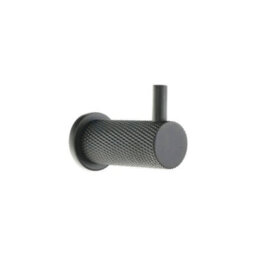 Spira Brass Jewel Knurlmond Coat Hook Matt Black