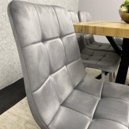Kosy Koala Dining Set With Bench And 4 Grey Velvet Chairs Stylish Dining Room Furniture Set - thumbnail 7