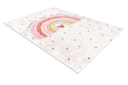 RugsX Junior 51300.802 Washing Carpet Rainbow, Dots For Children Anti-Slip - Beige 200X290 Cm - thumbnail 3