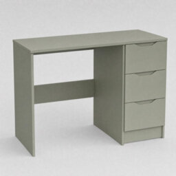 Fwstyle Luno 3 Drawer Dressing Vanity Makeup Table Home Office Desk Green - thumbnail 4