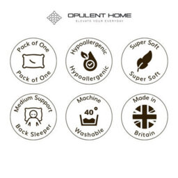 Opulent Home Hotel Quality Ultra Soft Striped Pillow - Anti-Allergy, Soft-Medium Support - Pack Of 1 - thumbnail 9