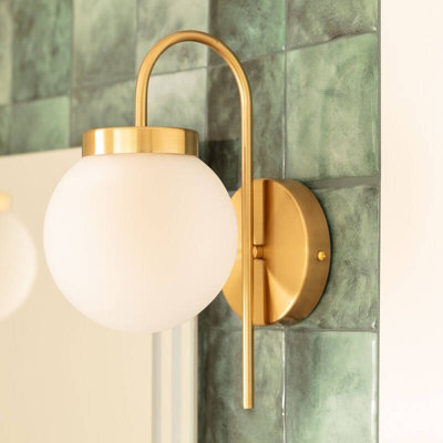 Edit Rafha Bathroom Wall Light Gold - image 1