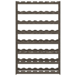 Berkfield Wine Rack For 56 Bottles Grey Solid Wood Pine - thumbnail 3