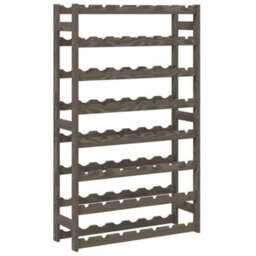Berkfield Wine Rack For 56 Bottles Grey Solid Wood Pine - thumbnail 2
