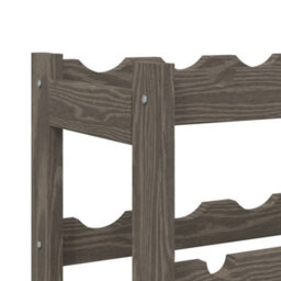 Berkfield Wine Rack For 56 Bottles Grey Solid Wood Pine - thumbnail 6