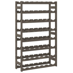 Berkfield Wine Rack For 56 Bottles Grey Solid Wood Pine - thumbnail 5