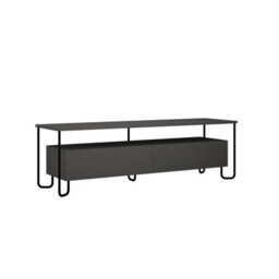 Decortie Cornea Modern Tv Unit Anthracite Grey With Storage Tv Cabinet 150Cm - thumbnail 2