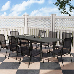 Outsunny Extending Garden Table With Slatted Top, 160/220 X 90 X 73 Cm, Grey - thumbnail 9